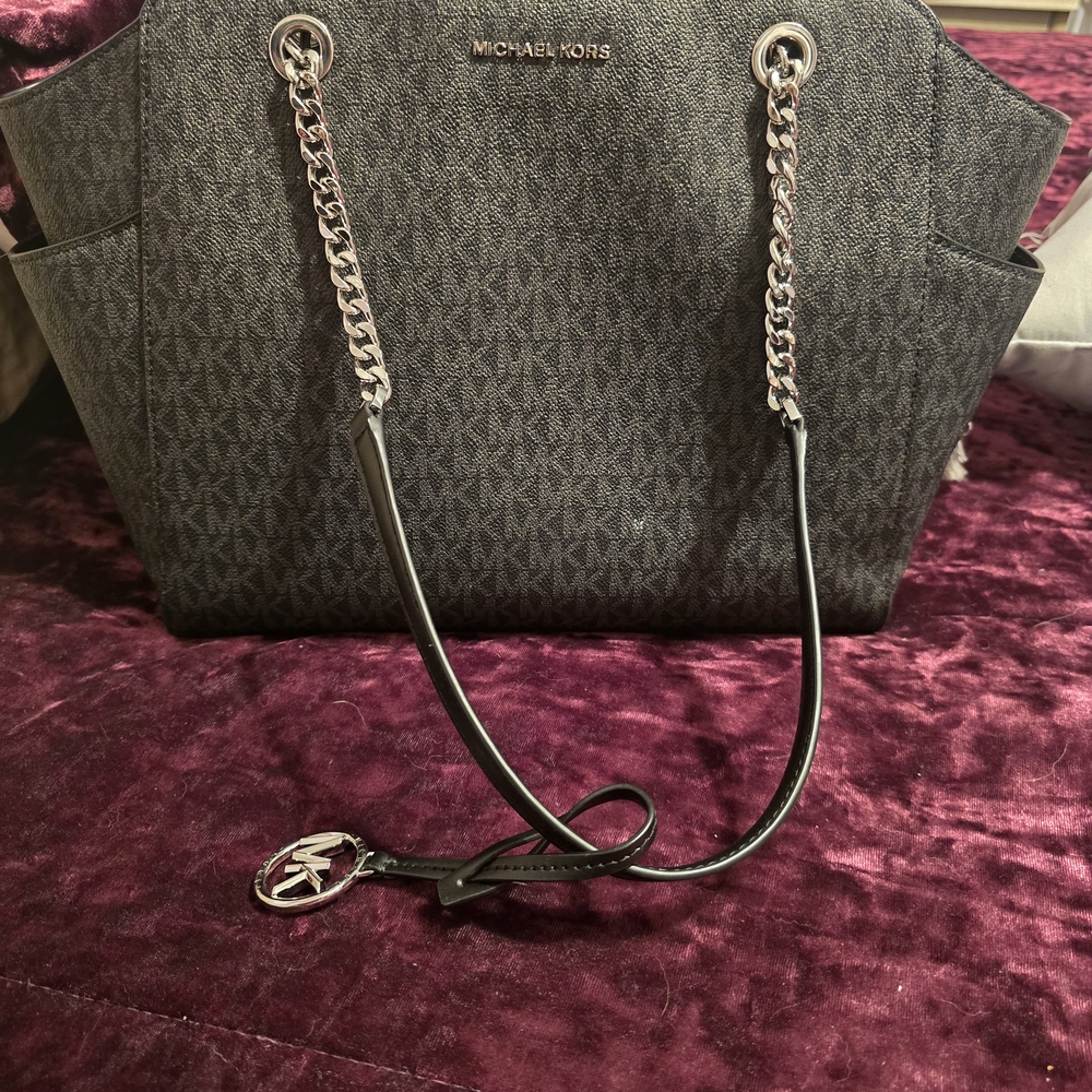 Michael Kors Gray Signature Shoulder Bag
